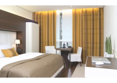 room interior with curtains