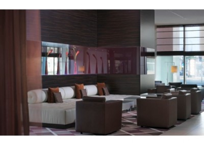 room interior with wall treatment