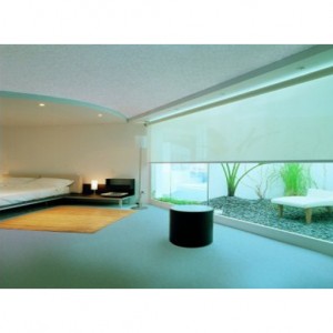 bedroom interior with roller blinds 2