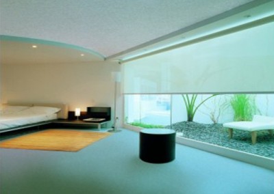 bedroom interior with roller blinds 2