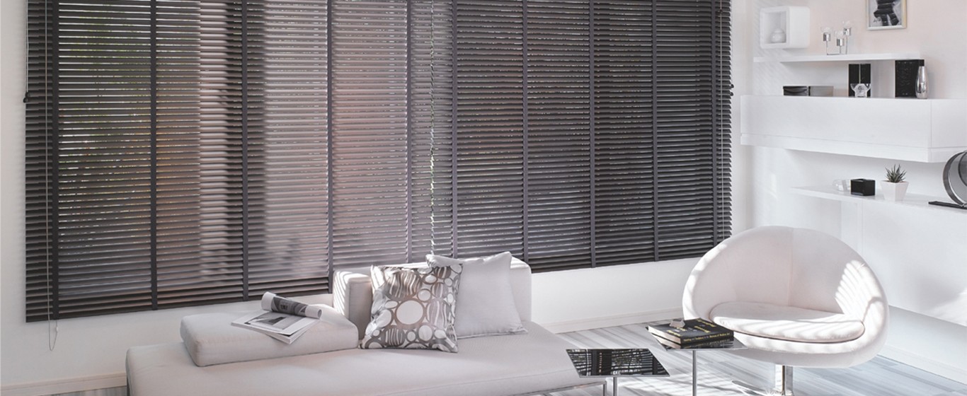 modern interior with window blinds